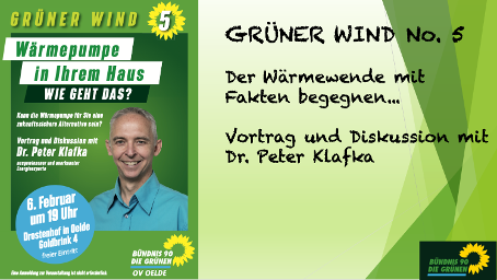 Vortrag mit Wärmepumpen-Experte Dr. Peter Klafka